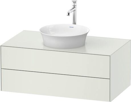 Console vanity unit wall-mounted, WT498603636 White Satin Matt, Lacquer