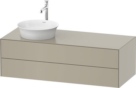 Console vanity unit wall-mounted, WT4987L6060 taupe Satin Matt, Lacquer