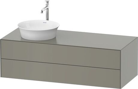 Console vanity unit wall-mounted, WT4987L9292 Stone grey Satin Matt, Lacquer