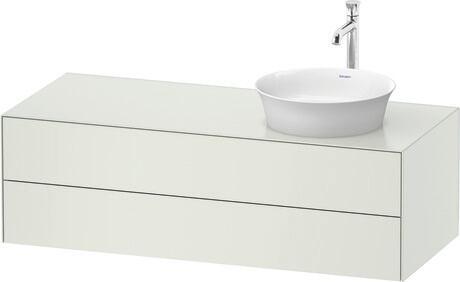 Console vanity unit wall-mounted, WT4987R3636 White Satin Matt, Lacquer