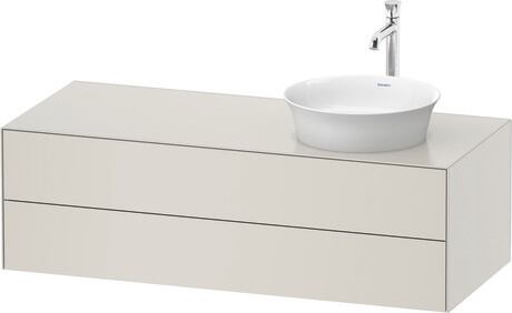 Console vanity unit wall-mounted, WT4987R3939 Nordic white Satin Matt, Lacquer