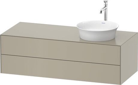 Console vanity unit wall-mounted, WT4987R6060 taupe Satin Matt, Lacquer