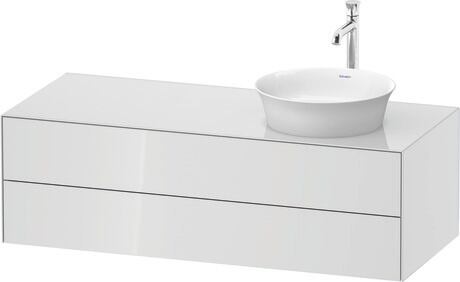 Console vanity unit wall-mounted, WT4987R8585 White High Gloss, Lacquer