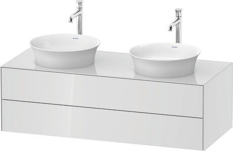 Console vanity unit wall-mounted, WT4988B8585 White High Gloss, Lacquer