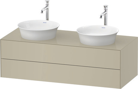 Console vanity unit wall-mounted, WT4988BH3H3 taupe High Gloss, Lacquer