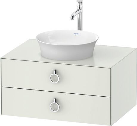 Console vanity unit wall-mounted, WT499003636 White Satin Matt, Lacquer