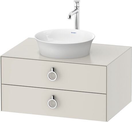 Console vanity unit wall-mounted, WT499003939 Nordic white Satin Matt, Lacquer