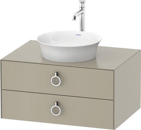 Console vanity unit wall-mounted, WT499006060 taupe Satin Matt, Lacquer