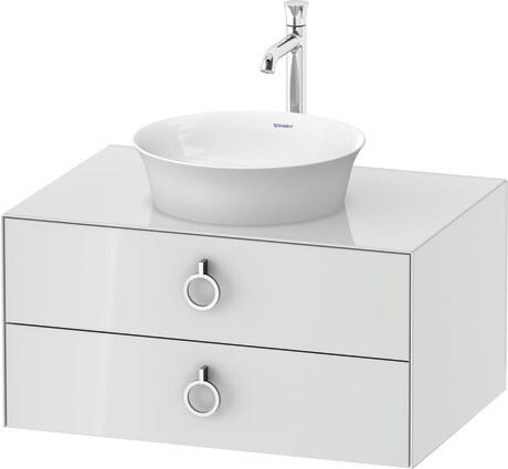 Console vanity unit wall-mounted, WT499008585 White High Gloss, Lacquer