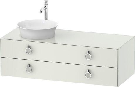 Console vanity unit wall-mounted, WT4992L3636 White Satin Matt, Lacquer