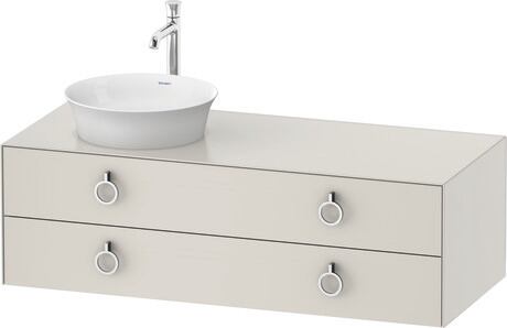 Console vanity unit wall-mounted, WT4992L3939 Nordic white Satin Matt, Lacquer