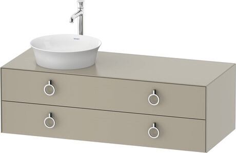 Console vanity unit wall-mounted, WT4992L6060 taupe Satin Matt, Lacquer