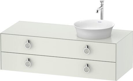 Console vanity unit wall-mounted, WT4992R3636 White Satin Matt, Lacquer