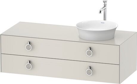 Console vanity unit wall-mounted, WT4992R3939 Nordic white Satin Matt, Lacquer