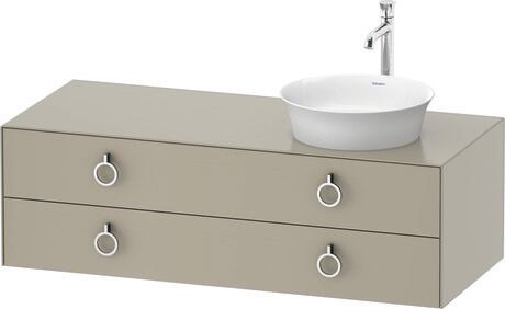 Console vanity unit wall-mounted, WT4992R6060 taupe Satin Matt, Lacquer