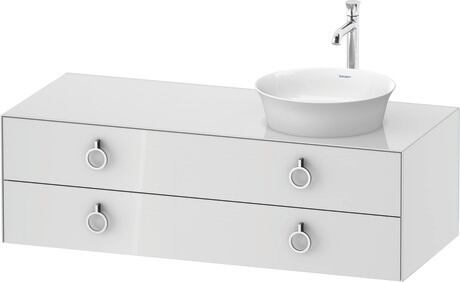 Console vanity unit wall-mounted, WT4992R8585 White High Gloss, Lacquer