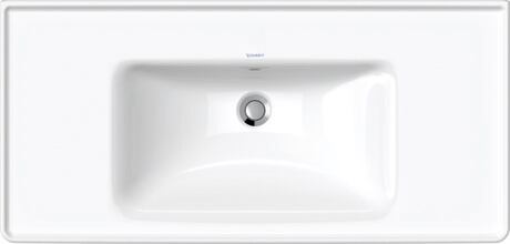 Washbasin, 2367100060 White High Gloss, Rectangular, Number of washing areas: 1 Middle, Back side glazed: No