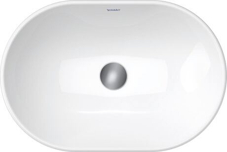 Washbowl, 2372600070 White High Gloss, Half oval, Number of washing areas: 1 Middle