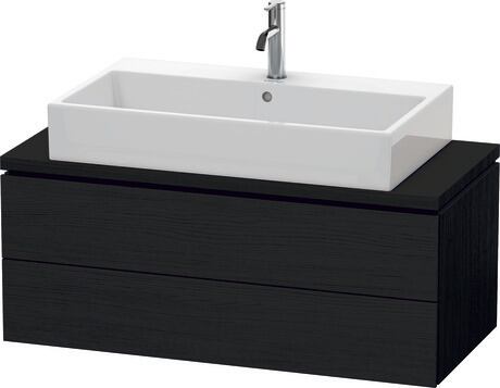 Console vanity unit wall-mounted, LC580901616 Black oak Matt, Decor