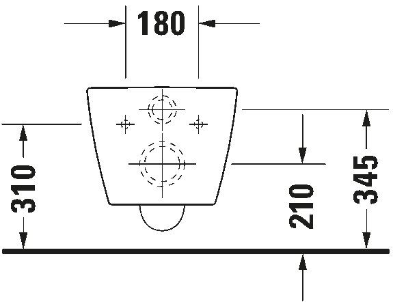 Toilet wall-mounted with undershower system, 252939