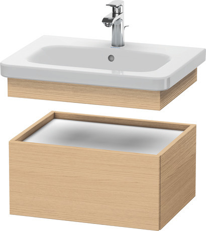 Szafka dolna do konsoli, DS628003030 Dąb naturalny szkło matowe Dekor