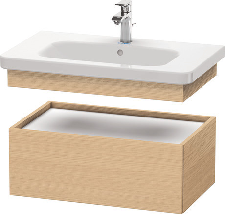 Szafka dolna do konsoli, DS628103030 Dąb naturalny szkło matowe Dekor