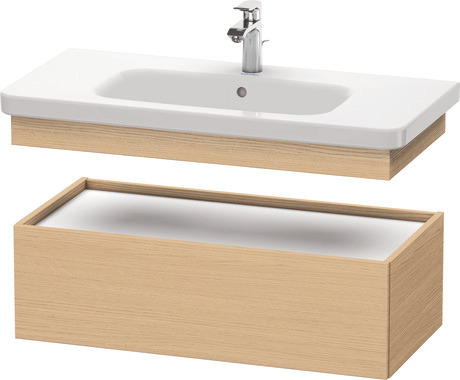 Szafka dolna do konsoli, DS628203030 Dąb naturalny szkło matowe Dekor