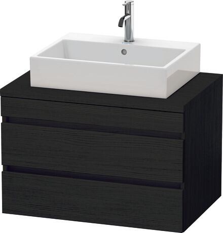 Console vanity unit wall-mounted, DS531701616 Black oak Matt, Decor