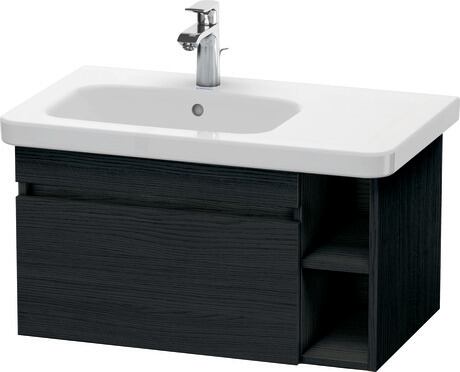 Vanity unit wall-mounted, DS639401616 Black oak Matt, Decor