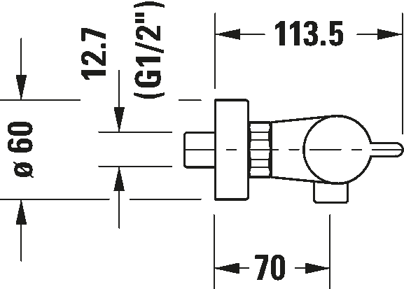 Thermostatic shower mixer for exposed installation, B24220000