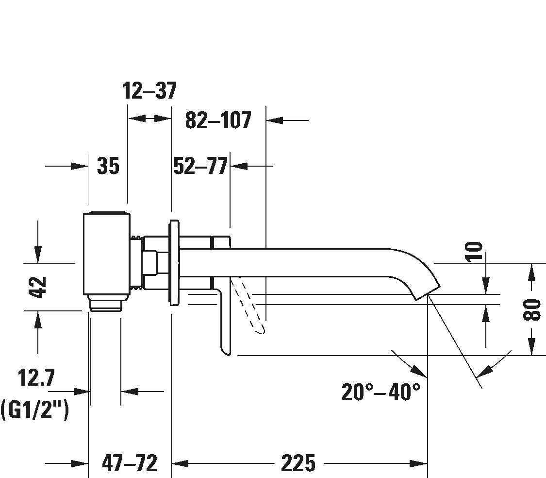 Single lever basin mixer, C11070004