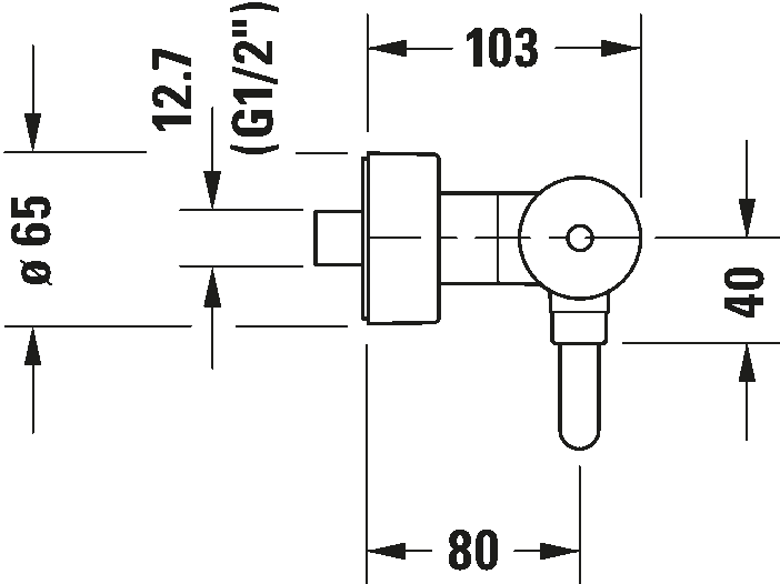 Single lever shower mixer for exposed installation, C14230000