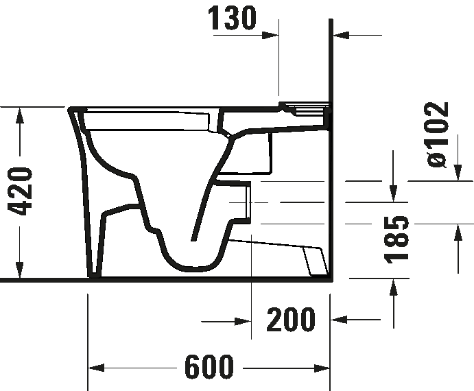 Toilet close-coupled, 219709