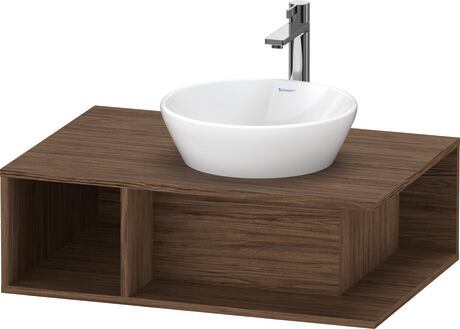 Console vanity unit wall-mounted, DE495802121 Walnut dark Matt, Decor