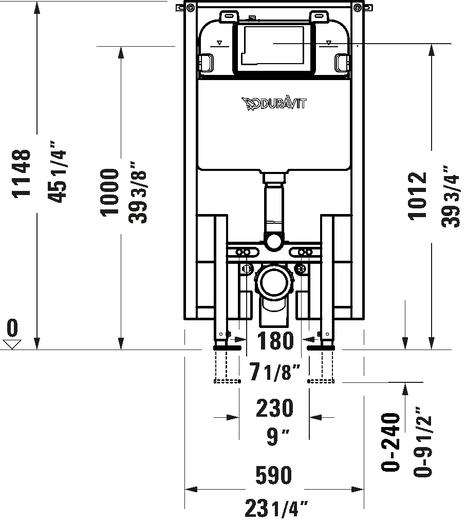 In-Wall Tank & Carrier Standard, WD1022
