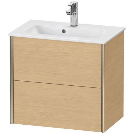 Vanity unit wall-mounted, XV41780B130 Natural oak Matt, Decor, Profile: Champagne