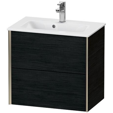 Vanity unit wall-mounted, XV41780B116 Black oak Matt, Decor, Profile: Champagne