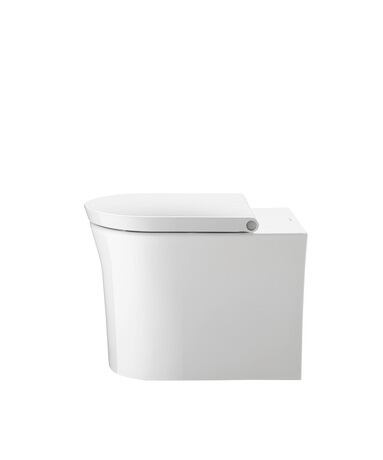 Toilet seat, 0027090000 White High Gloss, Hinge colour: Stainless steel, Wrap over