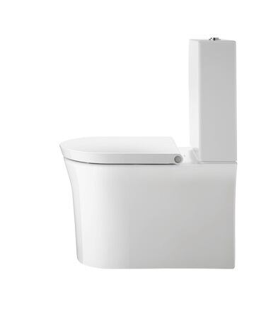 Toilet seat, 0027090000 White High Gloss, Hinge colour: Stainless steel, Wrap over