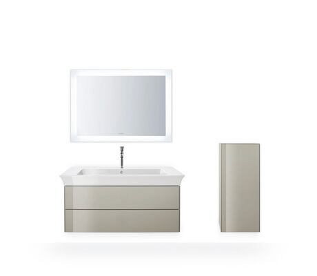 Vanity unit wall-mounted, WT43420H3H3 taupe High Gloss, Lacquer