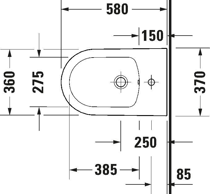 Floorstanding bidet, 229310