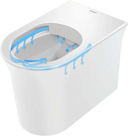 Floorstanding toilet, 2001090000 White High Gloss, Flush water quantity: 4,5 l