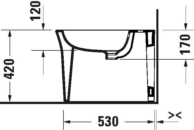 Floorstanding bidet, 229310