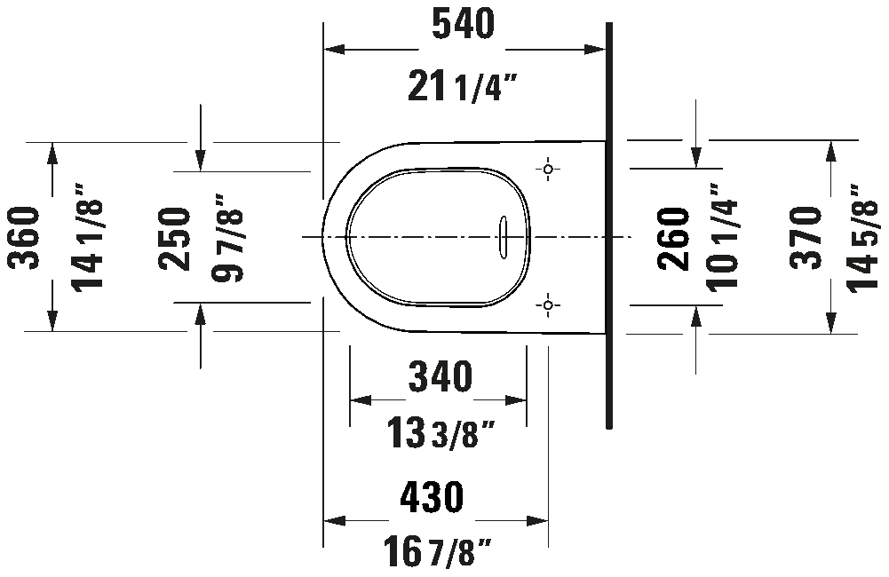 Wall Mounted Toilet HygieneFlush, 257609