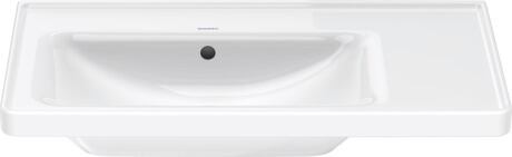 Washbasin, 2369800060 White High Gloss, Rectangular, Number of washing areas: 1 Left