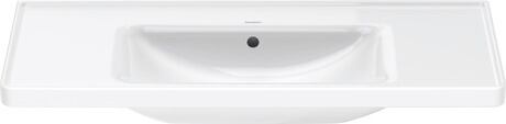 Washbasin, 2367100060 White High Gloss, Rectangular, Number of washing areas: 1 Middle, Back side glazed: No