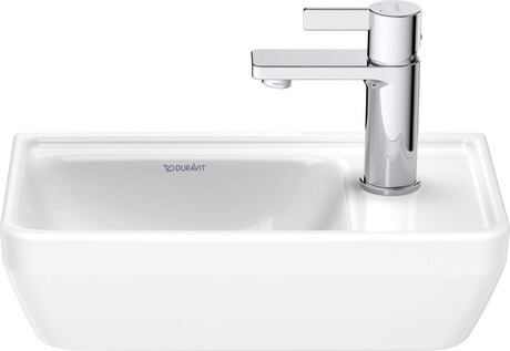 Hand basin, 0739400041 White High Gloss, Rectangular, Number of washing areas: 1 Left, Number of faucet holes per wash area: 1 Middle, Back side glazed: No