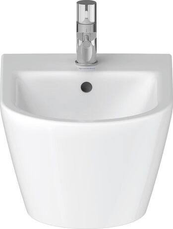 Wall-mounted bidet, 2294150000 White High Gloss, Number of faucet holes per wash area: 1