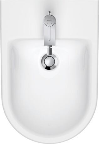 Wall-mounted bidet, 2295150000 White High Gloss, Number of faucet holes per wash area: 1