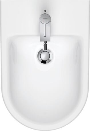 Wall-mounted bidet, 2294150000 White High Gloss, Number of faucet holes per wash area: 1